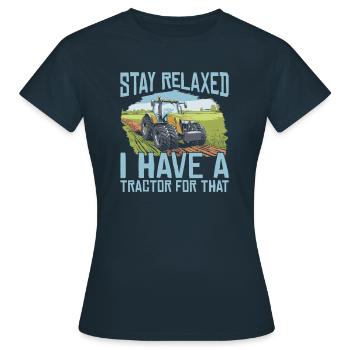 Crop growers - Women's T-Shirt - navy - Front - AI Model Female 172 dark (172cm)