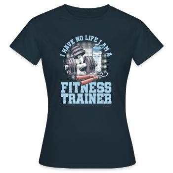 Fitnesstrainer Personal Trainer - Frauen T-Shirt - Navy - Vorne - AI Model Female 172 dark (172cm)