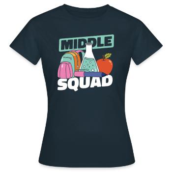 Middle School Teacher Cadre - Women's T-Shirt - navy - Front - AI Model Female 172 dark (172cm)