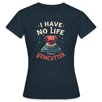 Gemstone cutter - Women's T-Shirt - navy - Front - AI Model Female 172 dark (172cm)
