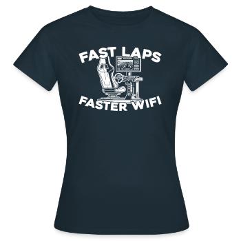 Sim Racing - T-shirt Femme - marine - Devant - AI Model Female 172 dark (172cm)