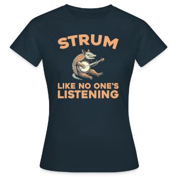 Banjo - Frauen T-Shirt - Navy - Vorne - AI Model Female 172 dark (172cm)