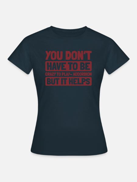 Akkordeon - Frauen T-Shirt - Navy