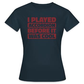 Accordéon - T-shirt Femme - marine - Devant - AI Model Female 172 dark (172cm)