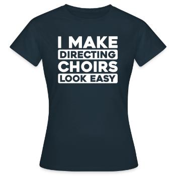 Creative Director - Women's T-Shirt - navy - Front - AI Model Female 172 dark (172cm)