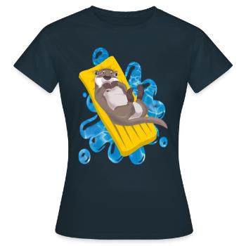 OTTER LEISURE - Women's T-Shirt - navy - Front - AI Model Female 172 dark (172cm)