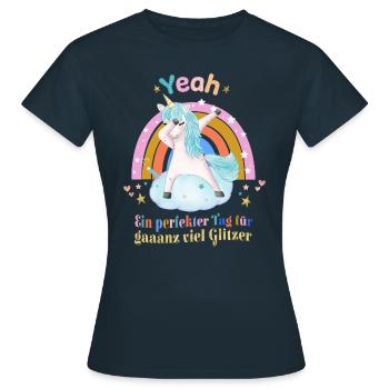 Unicorn - Women's T-Shirt - navy - Front - AI Model Female 172 dark (172cm)