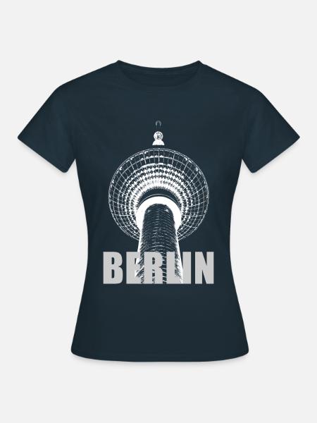Berliner Fernsehturm - Frauen T-Shirt - Navy