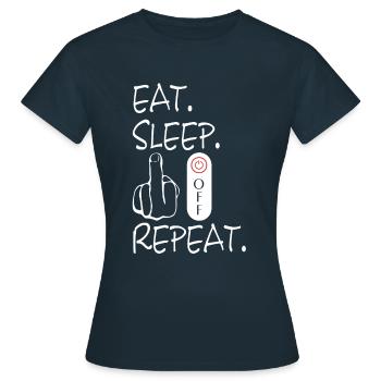 Fuck Off, Fucking, Fuck You, Fuck - Frauen T-Shirt - Navy - Vorne - AI Model Female 172 dark (172cm)