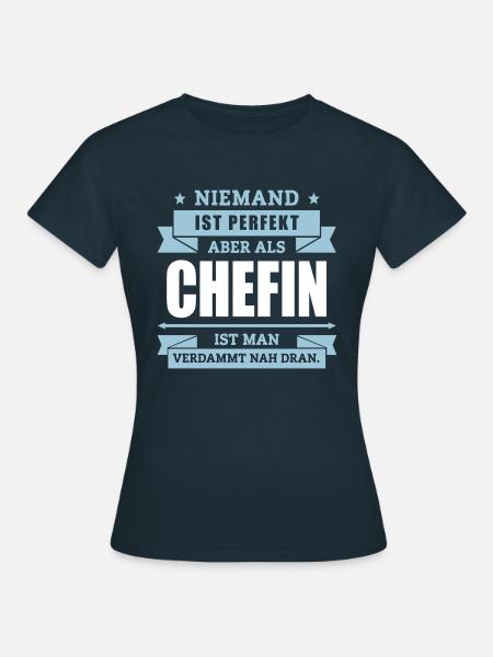 Funshirt Chefin - Frauen T-Shirt - Navy