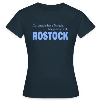 Thérapie Rostock - T-shirt Femme - marine - Devant - AI Model Female 172 dark (172cm)