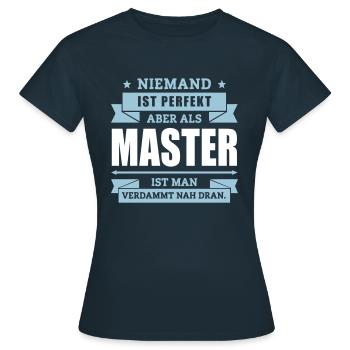 Funshirt Master - Frauen T-Shirt - Navy - Vorne - AI Model Female 172 dark (172cm)
