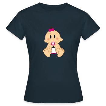 Baby Girl - Frauen T-Shirt - Navy - Vorne - AI Model Female 172 dark (172cm)