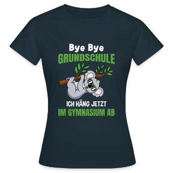 Grundschulabschluss Gymnasium Einschulung 5 Klasse - Frauen T-Shirt - Navy - Vorne - AI Model Female 172 dark (172cm)