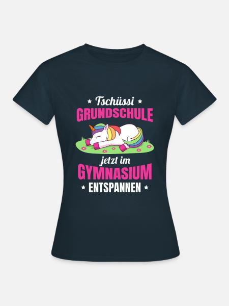 Grundschulabschluss Gymnasium Einschulung 5 Klasse - Frauen T-Shirt - Navy