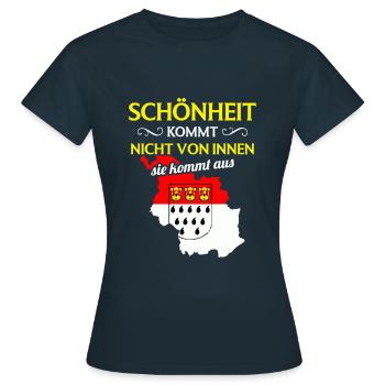 Kölner Wappen Rheinland Domstadt Heimat Köln - Frauen T-Shirt - Navy - Vorne - AI Model Female 172 dark (172cm)
