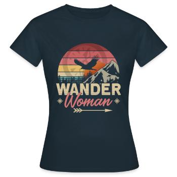 Femme randonneuse - T-shirt Femme - marine - Devant - AI Model Female 172 dark (172cm)