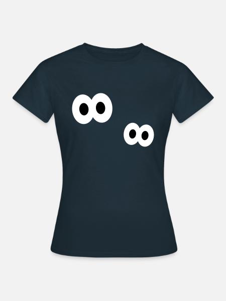 Augen - Frauen T-Shirt - Navy