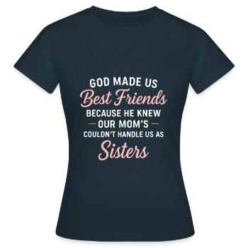 Best Friend Forever Friendship Bestie BFF Squad - Frauen T-Shirt - Navy - Vorne - AI Model Female 172 dark (172cm)