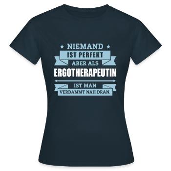 Funshirt Egotherapeutin - Frauen T-Shirt - Navy - Vorne - AI Model Female 172 dark (172cm)