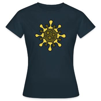 virus - T-shirt Femme - marine - Devant - AI Model Female 172 dark (172cm)