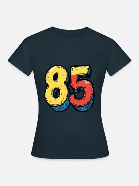 85 Zahl Comic - Frauen T-Shirt - Navy