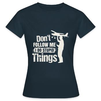 Modèle d’avion télécommandé Modèle d’avion Modèle d’avion - T-shirt Femme - marine - Devant - AI Model Female 172 dark (172cm)