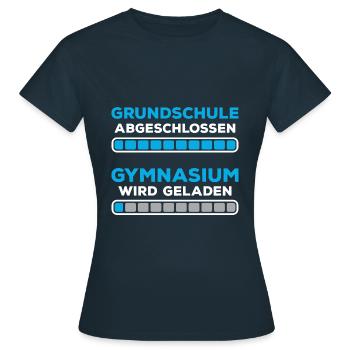 Grundschulabschluss Gymnasium Einschulung 5 Klasse - Frauen T-Shirt - Navy - Vorne - AI Model Female 172 dark (172cm)