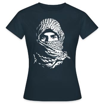 Liberté pour la Palestine - Paix - T-shirt Femme - marine - Devant - AI Model Female 172 dark (172cm)