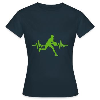 Haertbeat Basketball - USA - Team Sport - Hoops - Frauen T-Shirt - Navy - Vorne - AI Model Female 172 dark (172cm)