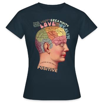 bonne santé - T-shirt Femme - marine - Devant - AI Model Female 172 dark (172cm)