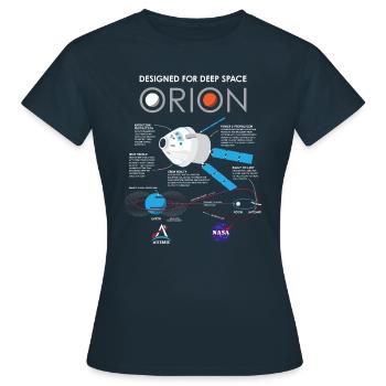 NASA Conception du Vaisseau Spatial Orion - T-shirt Femme - marine - Devant - AI Model Female 172 dark (172cm)