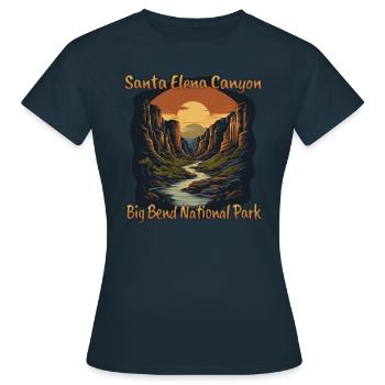 Santa Elena Canyon, Big Bend National Park - Women's T-Shirt - navy - Front - AI Model Female 172 dark (172cm)