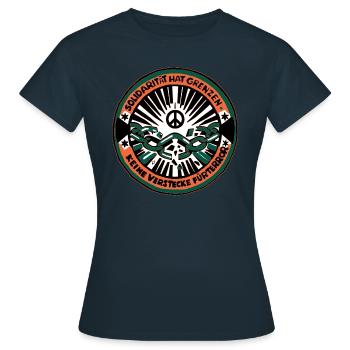 La solidarité a des limites - T-shirt Femme - marine - Devant - AI Model Female 172 dark (172cm)