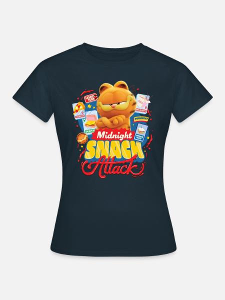 Garfield Midnight Snack Attack - Frauen T-Shirt - Navy
