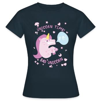 Bad Unicorn - T-shirt Femme - marine - Devant - AI Model Female 172 dark (172cm)