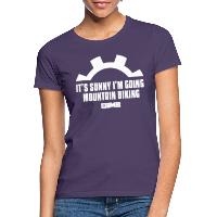 It's Sunny I'm Going Mountain Biking - Women's T-Shirt dark purple