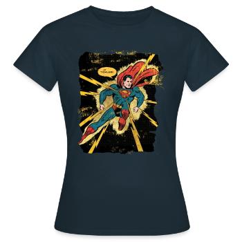 DC Comics Originals Superman Retro Cover - Women's T-Shirt - navy - Front - AI Model Female 172 dark (172cm)