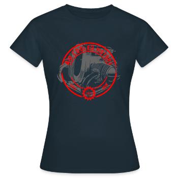 Moteur refroidi par air du moteur Boxer - T-shirt Femme - marine - Devant - AI Model Female 172 dark (172cm)