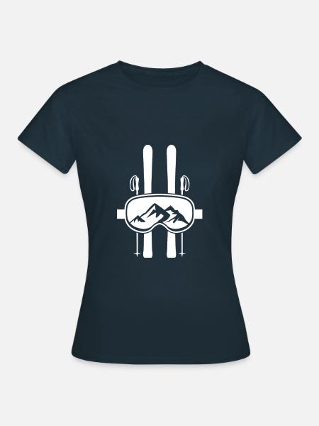Ski Purismus - Frauen T-Shirt - Navy