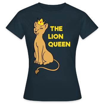 The lioness queen the lioness queen for women - Women's T-Shirt - navy - Front - AI Model Female 172 dark (172cm)