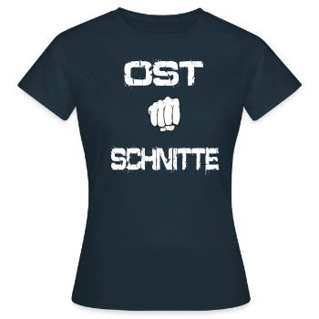 Ostdeutsch Osten Ossi Cooler Spruch Frauen - Frauen T-Shirt - Navy - Vorne - AI Model Female 172 dark (172cm)