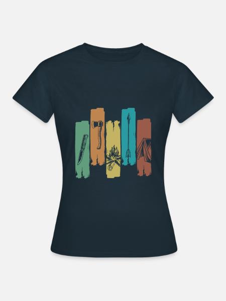 Bushcraft Gegenstände - Frauen T-Shirt - Navy