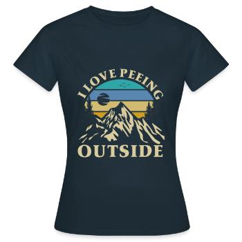 J’adore faire dehors - T-shirt Femme - marine - Devant - AI Model Female 172 dark (172cm)