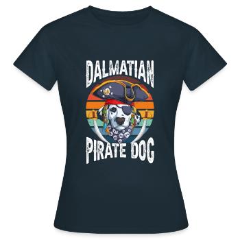 Dalmatian Pirate Dog - Frauen T-Shirt - Navy - Vorne - AI Model Female 172 dark (172cm)
