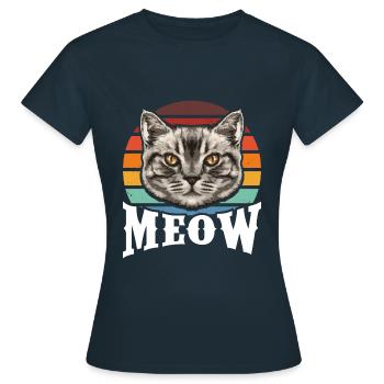 Miaou - T-shirt Femme - marine - Devant - AI Model Female 172 dark (172cm)