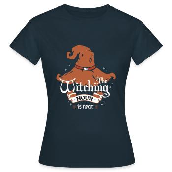 The witching hour is near - Women's T-Shirt - navy - Front - AI Model Female 172 dark (172cm)