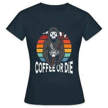Café ou matrice - T-shirt Femme - marine - Devant - AI Model Female 172 dark (172cm)