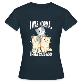J’étais normal - T-shirt Femme - marine - Devant - AI Model Female 172 dark (172cm)