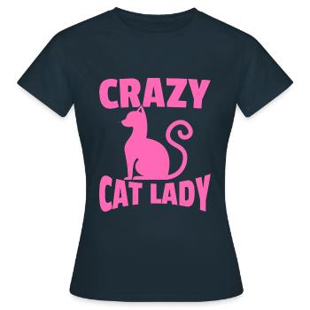 Crazy Cat Lady - Women's T-Shirt - navy - Front - AI Model Female 172 dark (172cm)